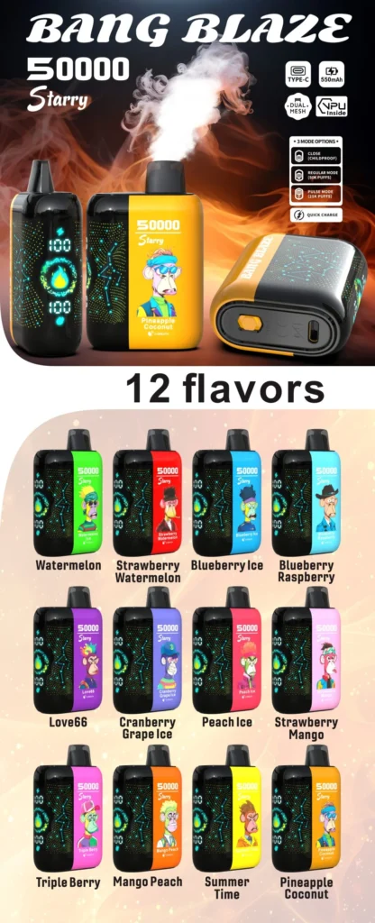 BANG BLAZE 50000 Puffs Starry – jednorazová elektronická cigareta s intenzívnymi príchuťami