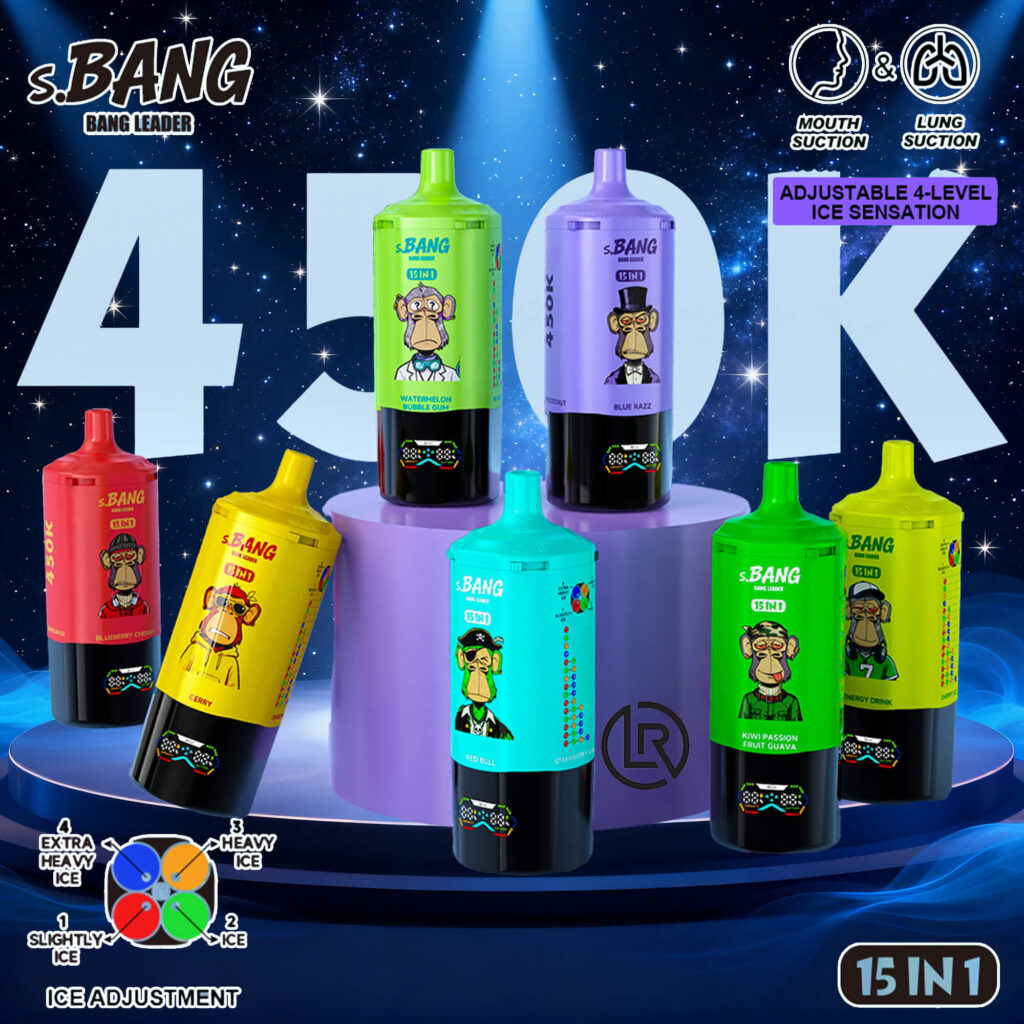 BANG LEADER 450K Puffs 15in1 – jednorazová elektronická cigareta s pätnástimi príchuťami